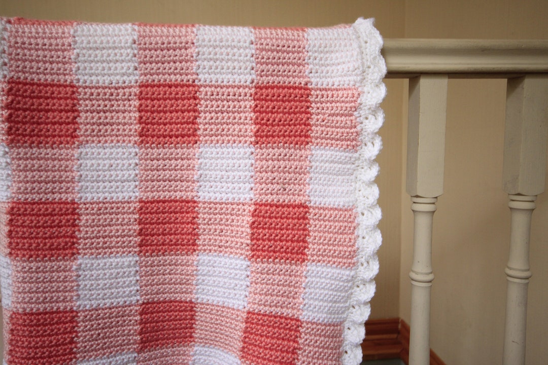 Gingham Baby Stroller Blanket Etsy