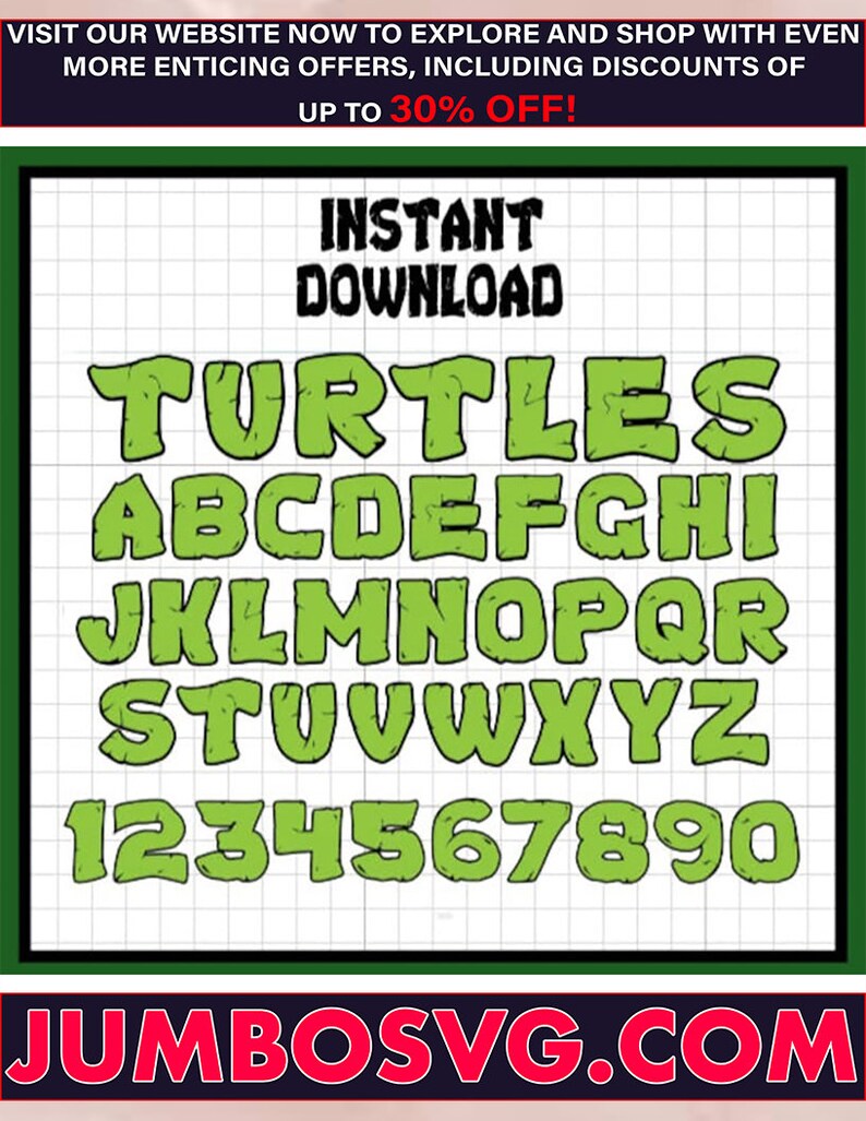 New Cartoon Turtle and Font Alphabet Bundle Svg Dxf Png, Layered ...