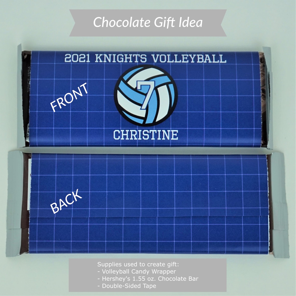 Volleyball Candy Bar Wrapper Volleyball Player Custom Order Etsy