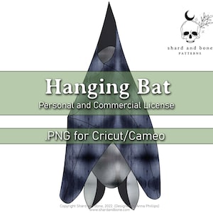 Hanging Bat Stained Glass Pattern for Cricut/Cameo - Gothic/Witchy/Alternative - Commercial and Personal - Digital Download - .PNG .PDF .JPG