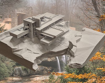 Fallingwater Architecture Desktop Model Miniature- SLA Resin 3D Print