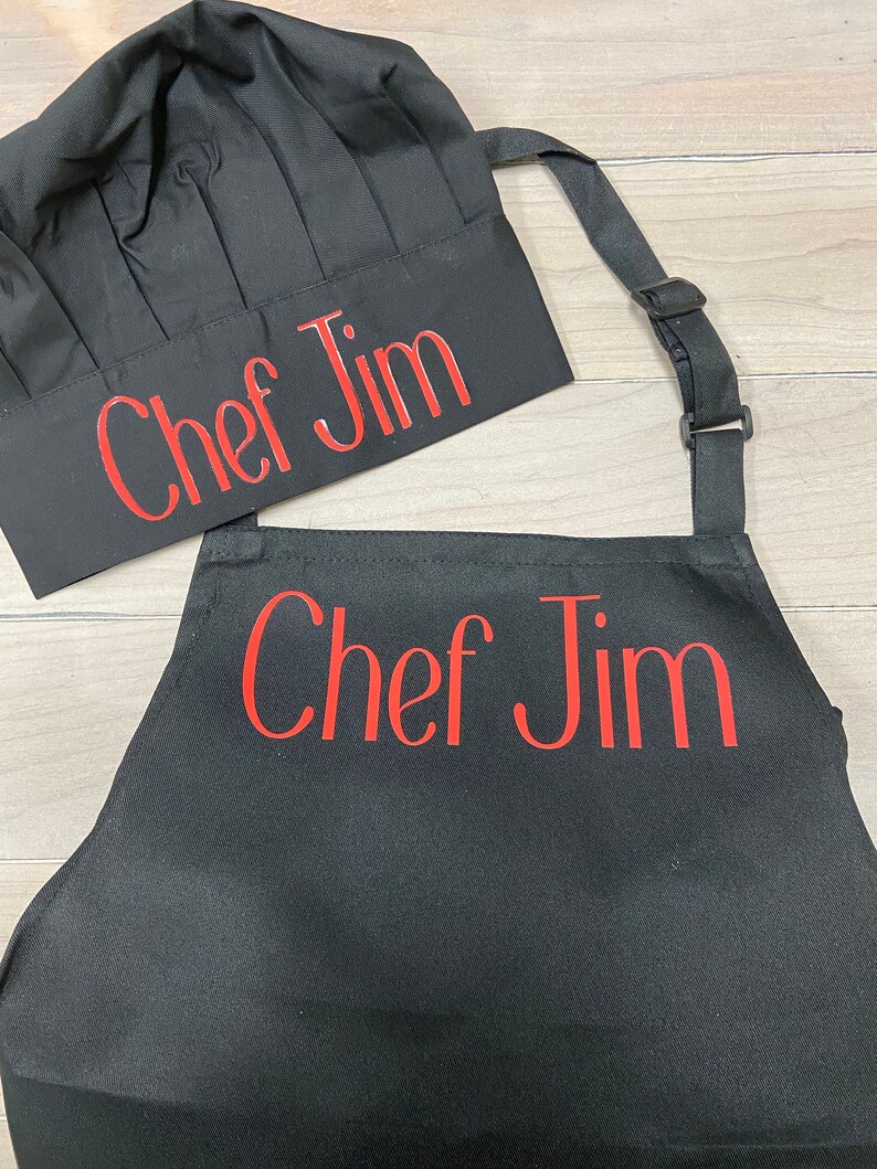 Chef Apron and Chef Hat Personalized Apron Adult Chef Hat Etsy