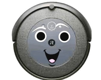 Pegatinas de caras felices de robot para tu aspiradora robot, Roomba Braava iRobot Ilife Goovi Bissell Shark.