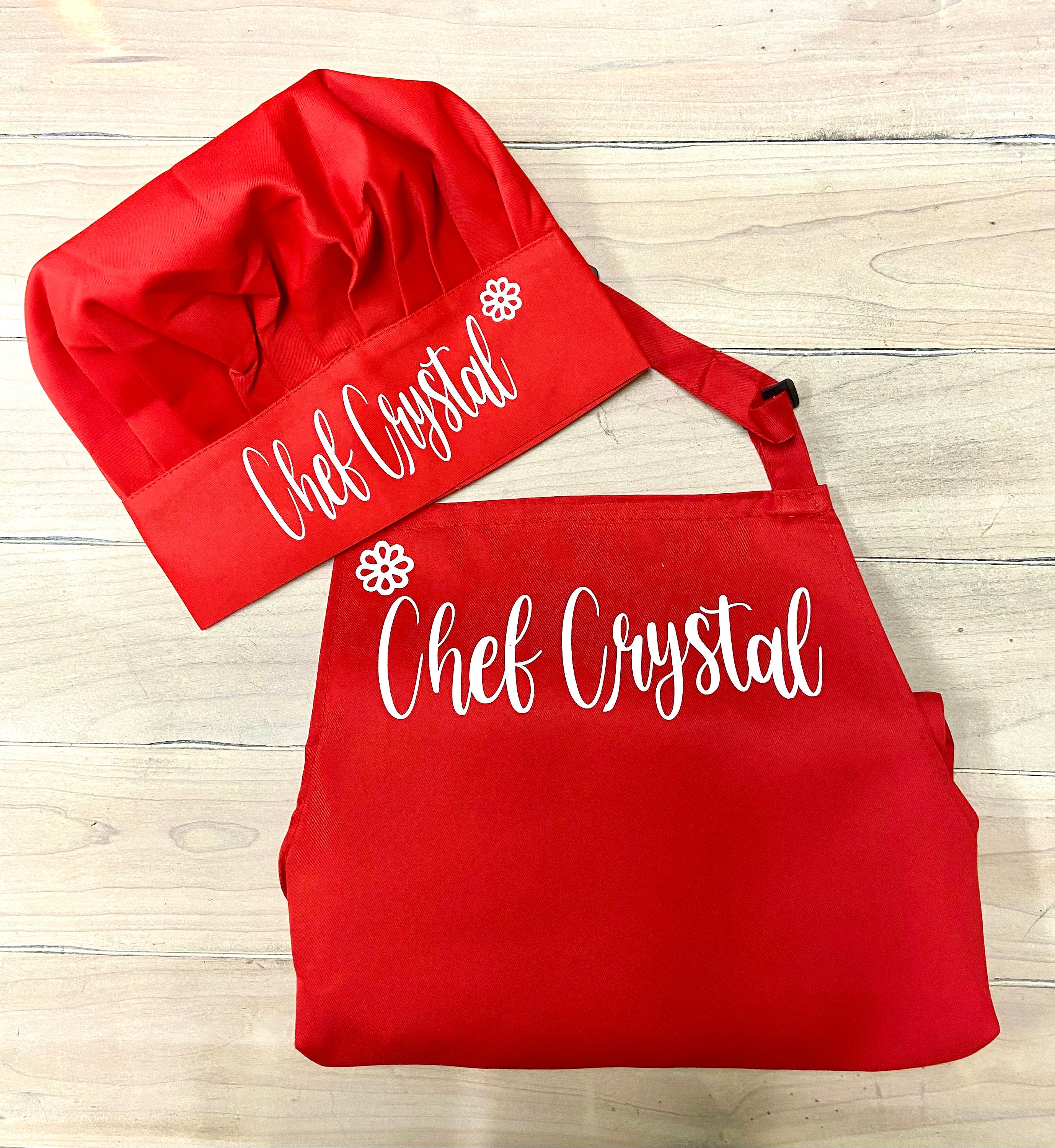Chef Apron and Chef hat Personalized Apron Adult Chef Hat | Etsy