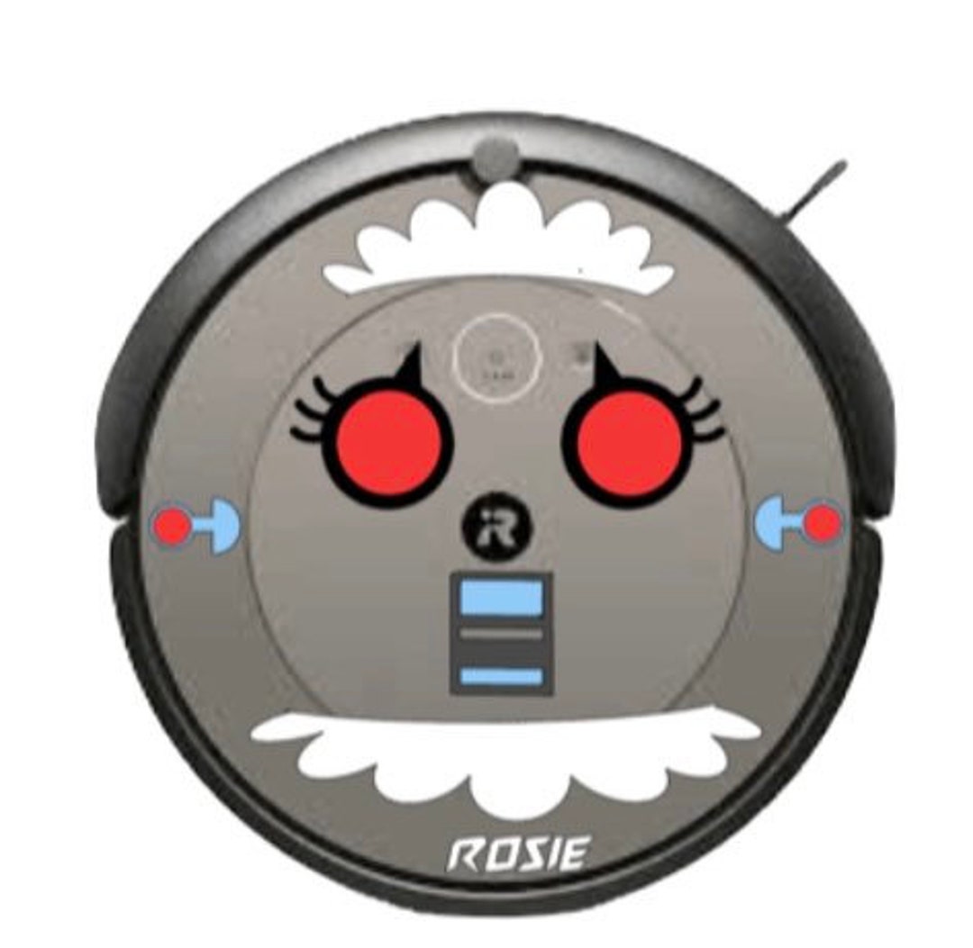 Original Deluxe Rosie the Robot Face Decals for Your Robotic Floor