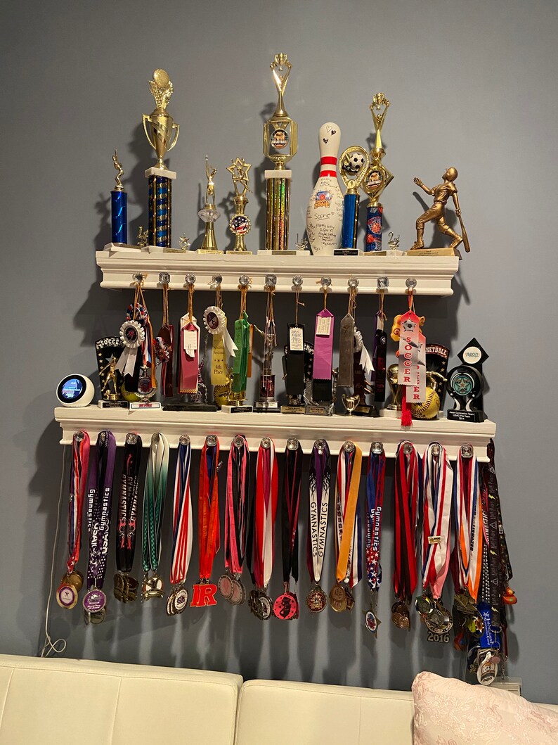 Medal Hanger Trophy Shelf Ribbon Holder Medal Holder Award Etsy