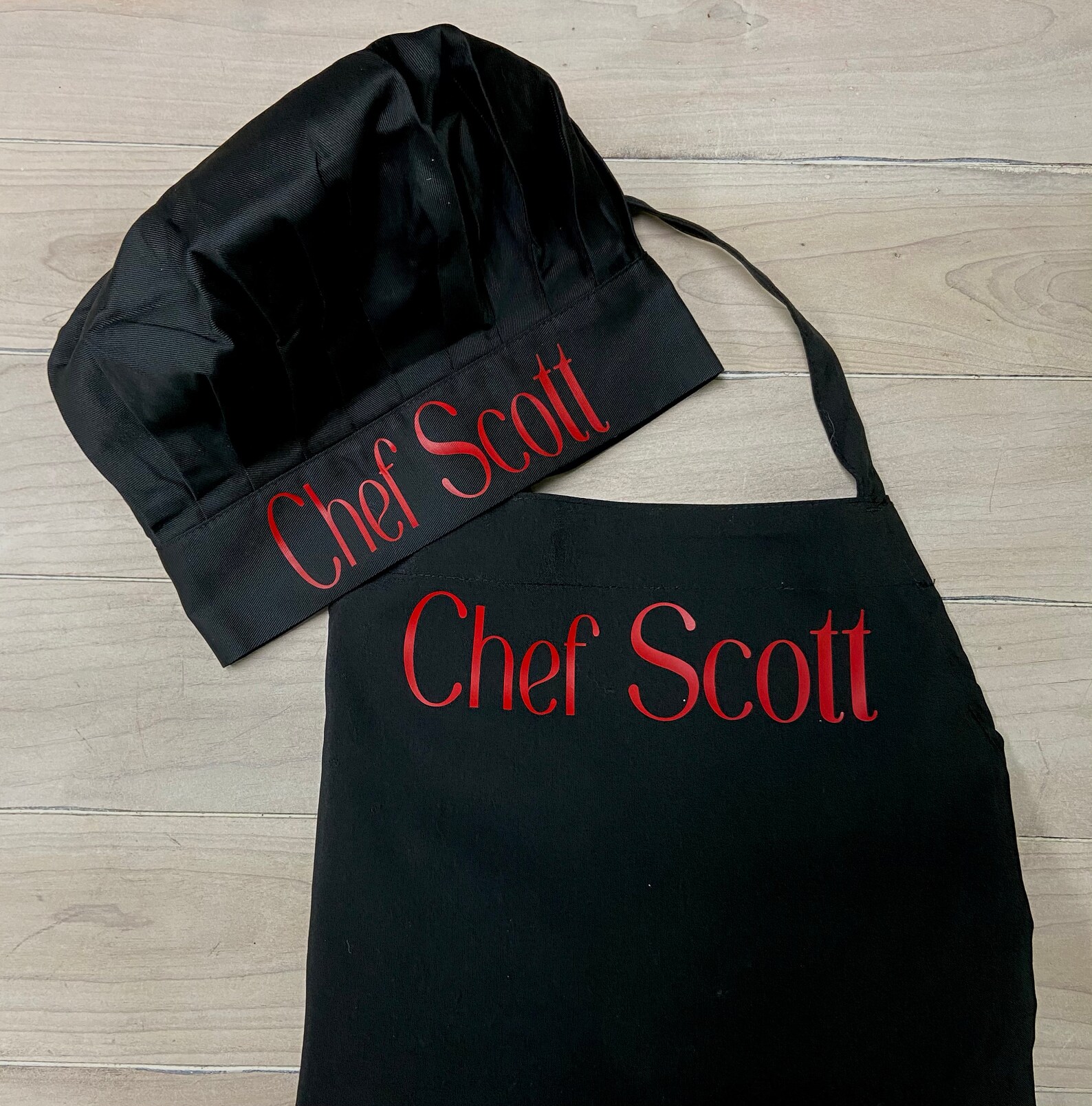 Chef Apron and Chef hat Personalized Apron Adult Chef Hat Etsy