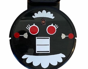 Calcomanías originales Deluxe Rosie The Robot Face para su Robotic Floor Vacuum / Roomba Eufy iRobot Ilife Goovi Bissell Shark Robot Vacuum Decal