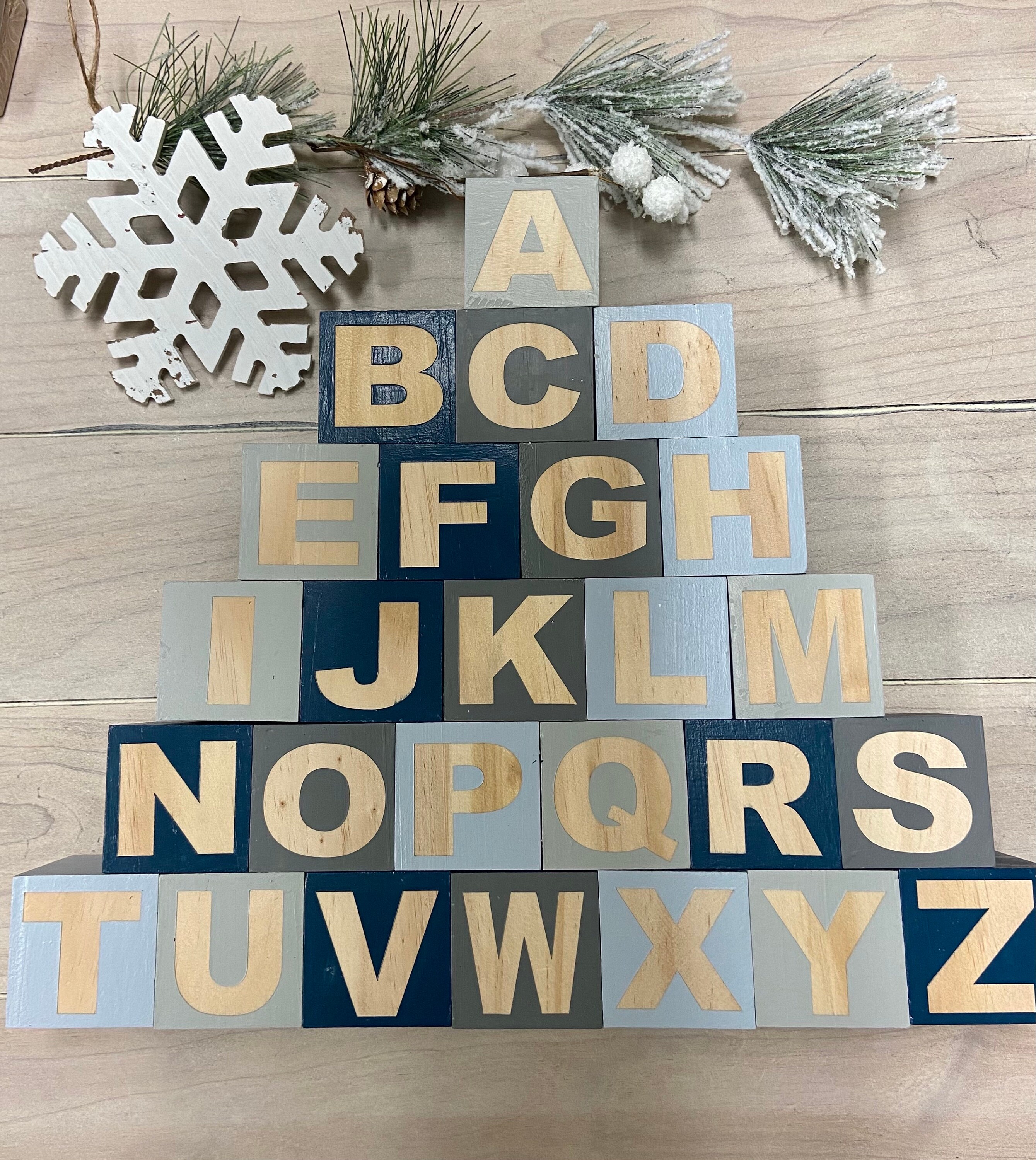 Alphabet Blocks Baby Name Letter Blocks Baby Boy Gift Etsy