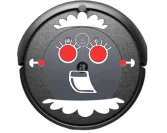 Original Deluxe Rosie The Robot Face Calcomanías para tu Robot Floor Vacuum / Roomba Eufy iRobot Ilife Goovi Bissell Shark Robot Vacuum Decal