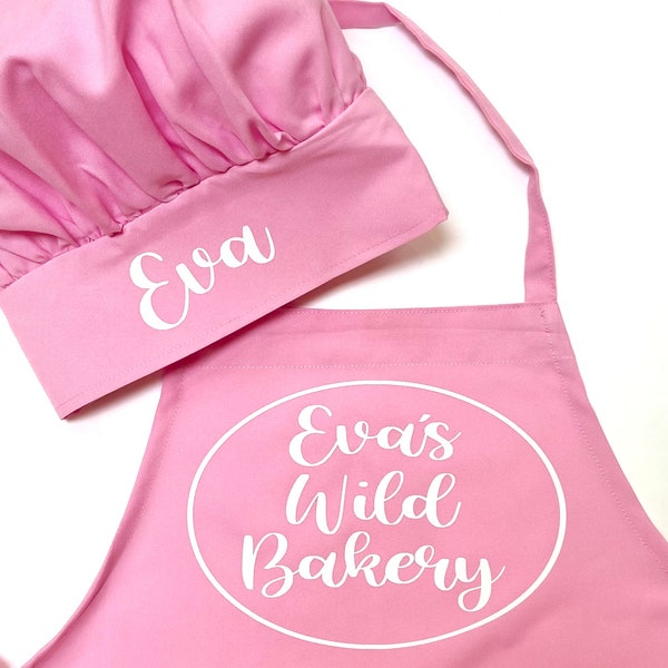 Adult Apron Set, Personalized Apron and Chef Hat, Father's Day Gift, Custom Chef Hat and Apron, Grill Master, Dad Gift, Grandpa Gift