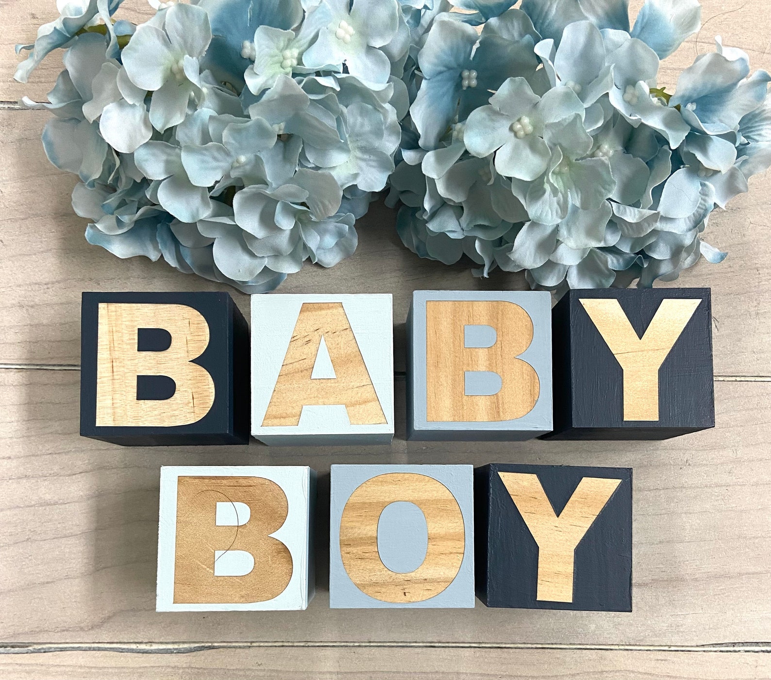 Alphabet Blocks Baby Name Letter Blocks Baby Boy Gift Etsy