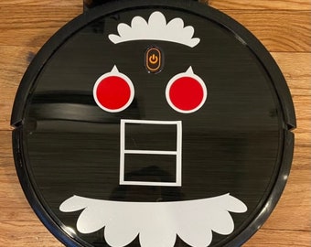 Las calcomanías originales Rosie The Robot Face para su aspiradora de piso robótica, Roomba Eufy iRobot Ilife Goovi Bissell Shark Robot Vacuum Decal