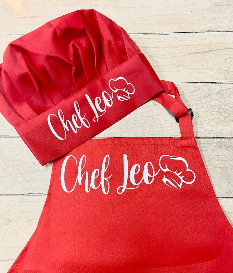 Adult/teen Chef Apron and Chef Hat Personalized Apron Adult Etsy