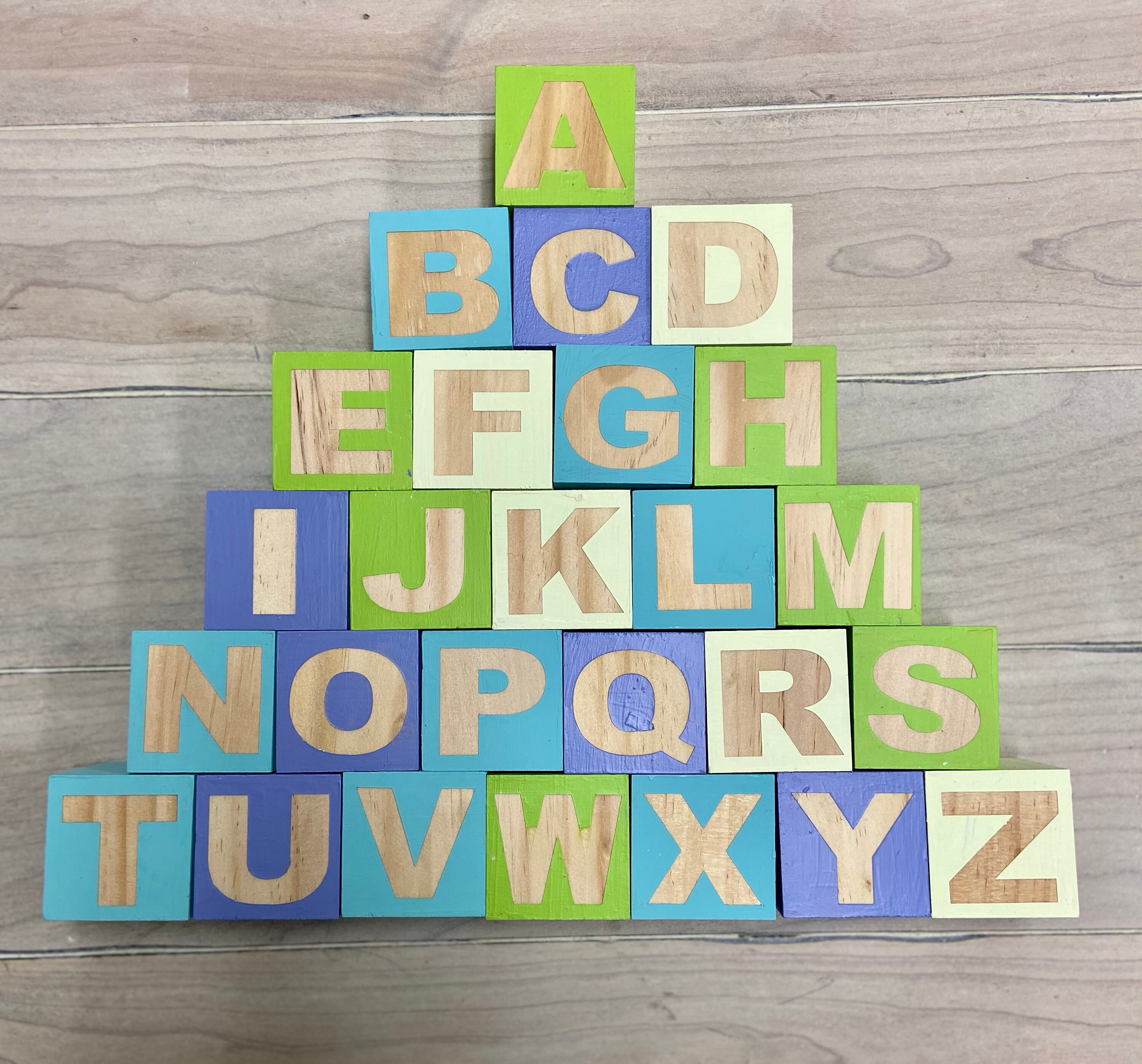 Alphabet Blocks Wood Blocks Baby Name Letter Blocks Baby Etsy