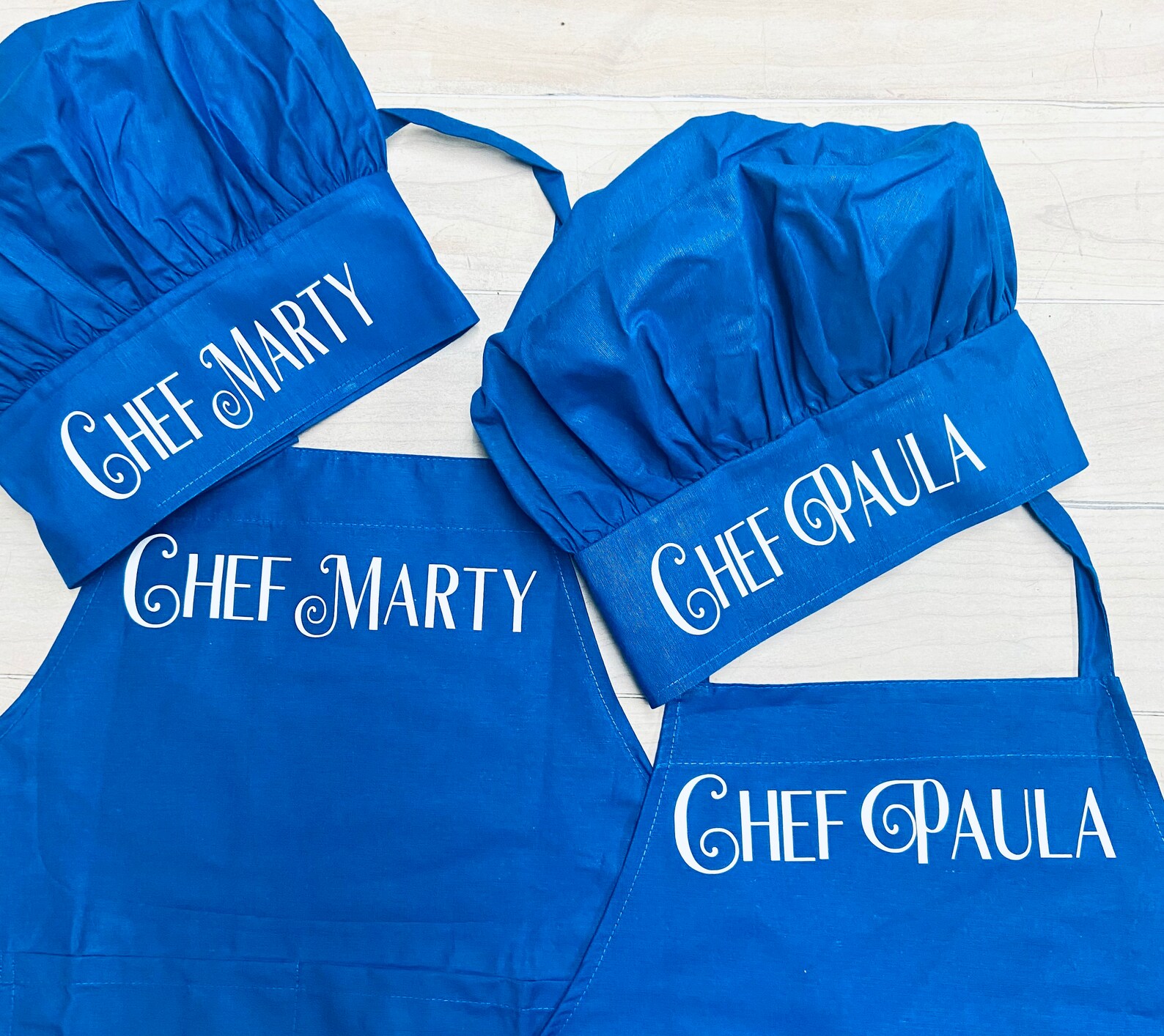His and Hers Apron Chef Apron and Chef Hat Personalized Etsy