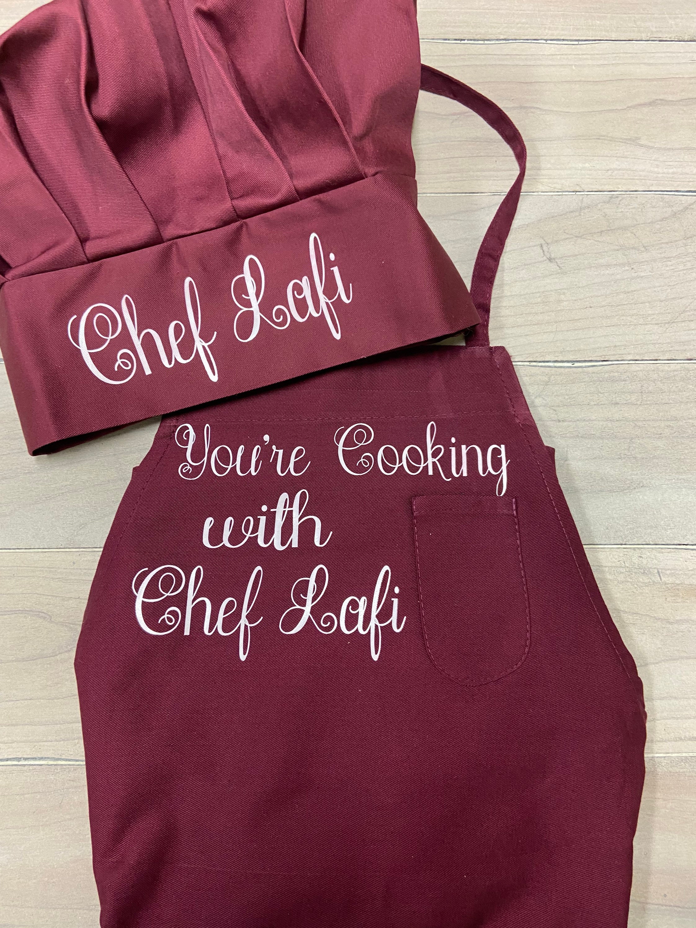 Chef Apron and Chef hat Personalized Apron Adult Chef Hat Etsy