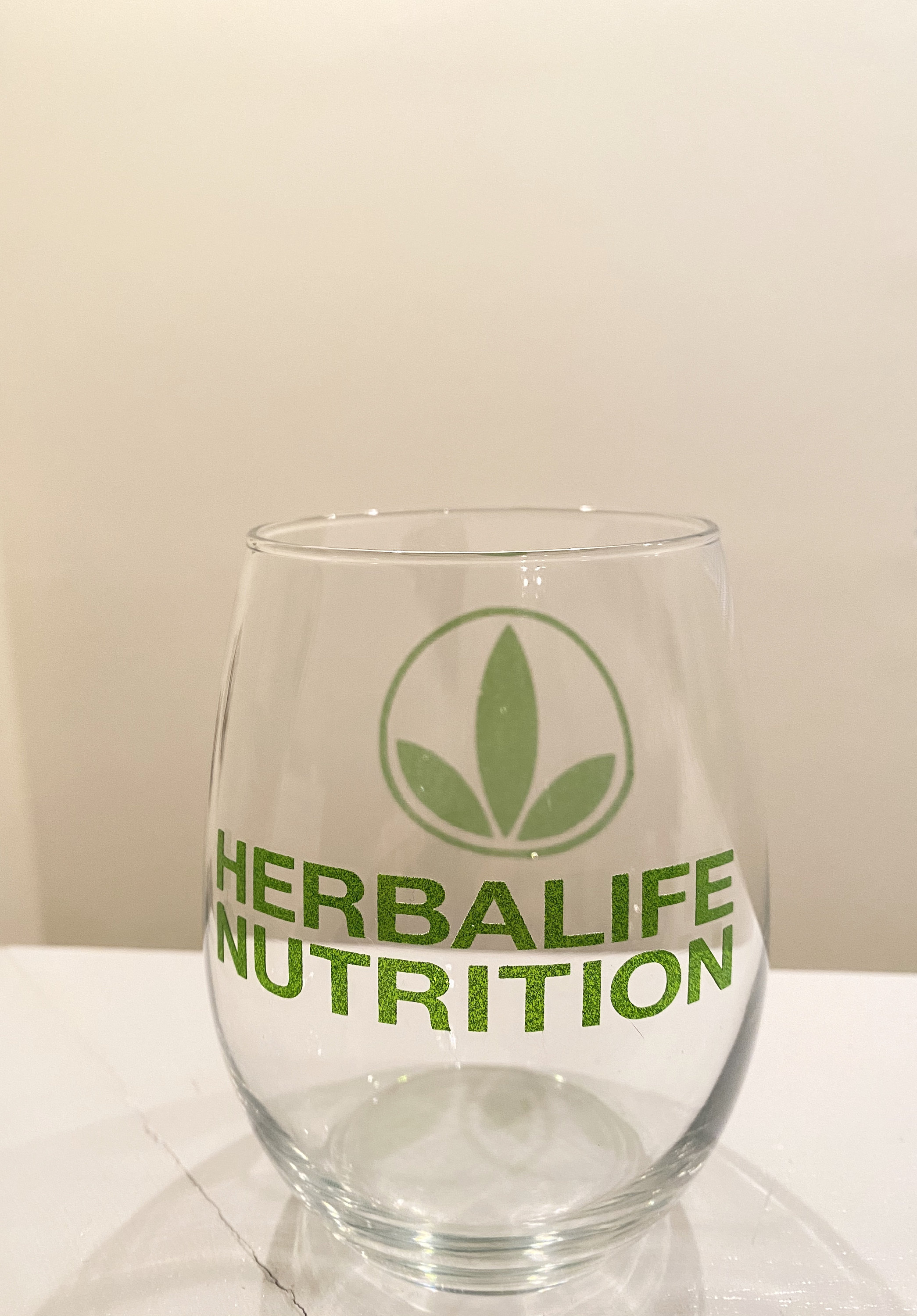 Herbalife Nutrition Glass Glitter Stemless Shake Glass 20.5 Oz Etsy UK