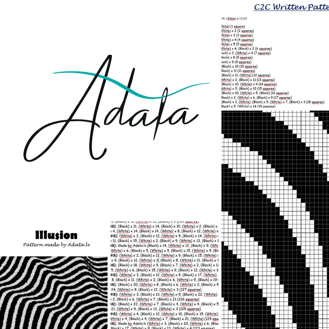 Black and White Illusion Crochet Pattern