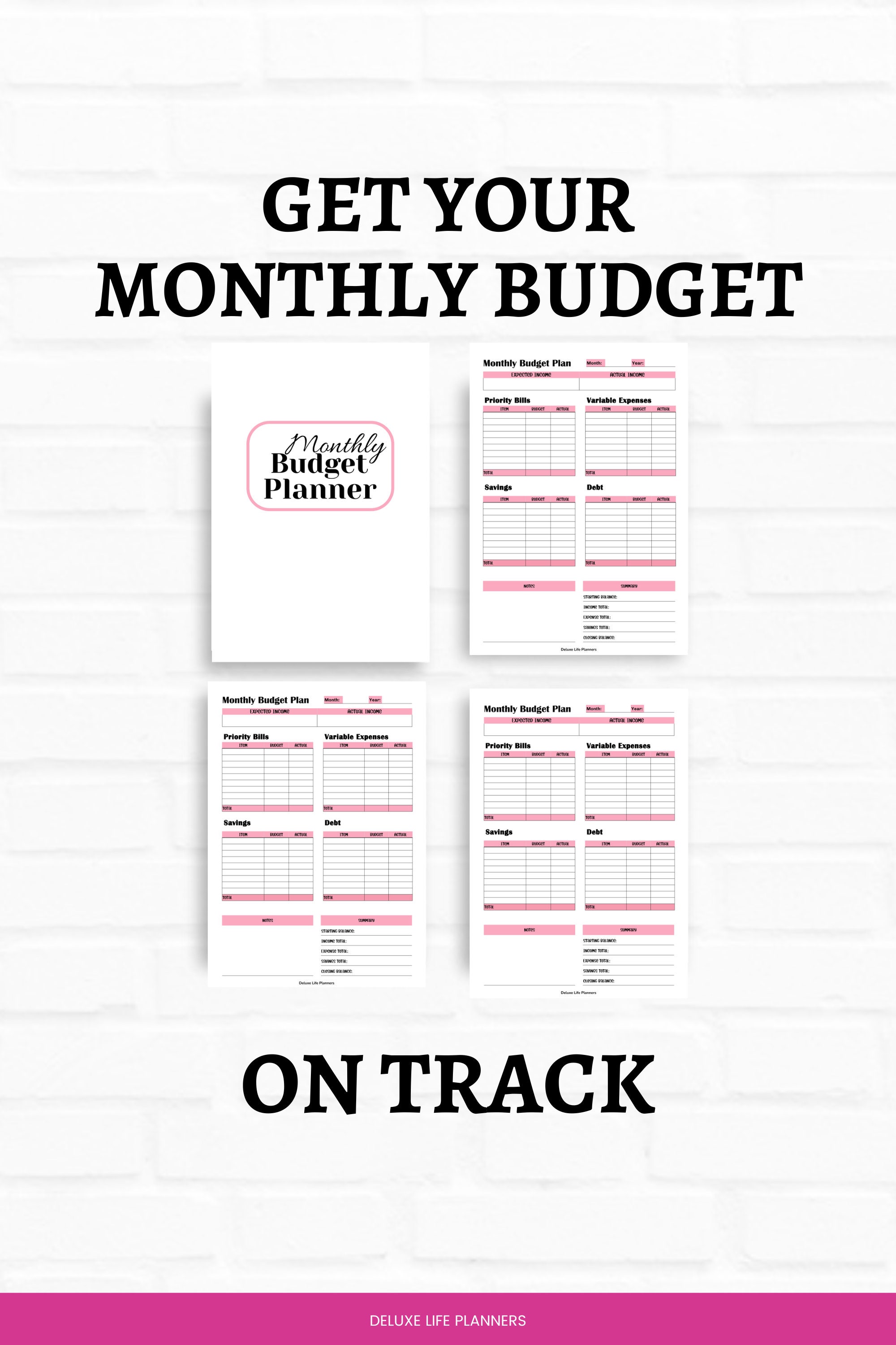 Monthly Budget Planner, Budget Template, Budget by Paycheck, Budget ...