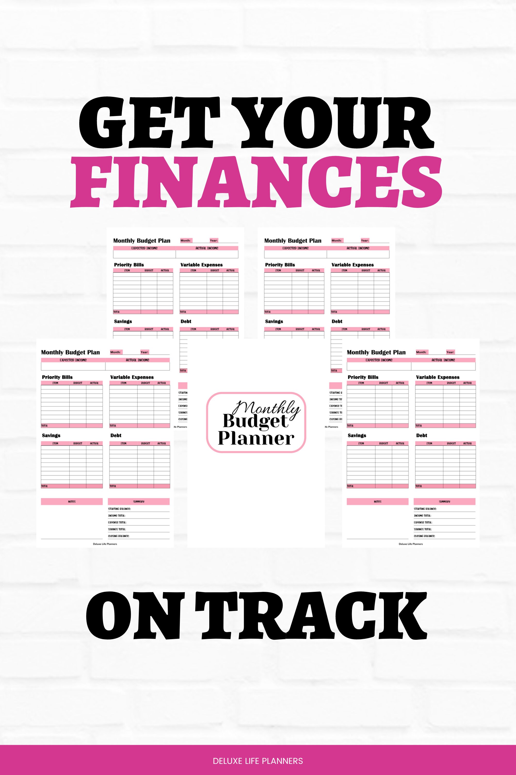 Monthly Budget Planner, Budget Template, Budget by Paycheck, Budget ...