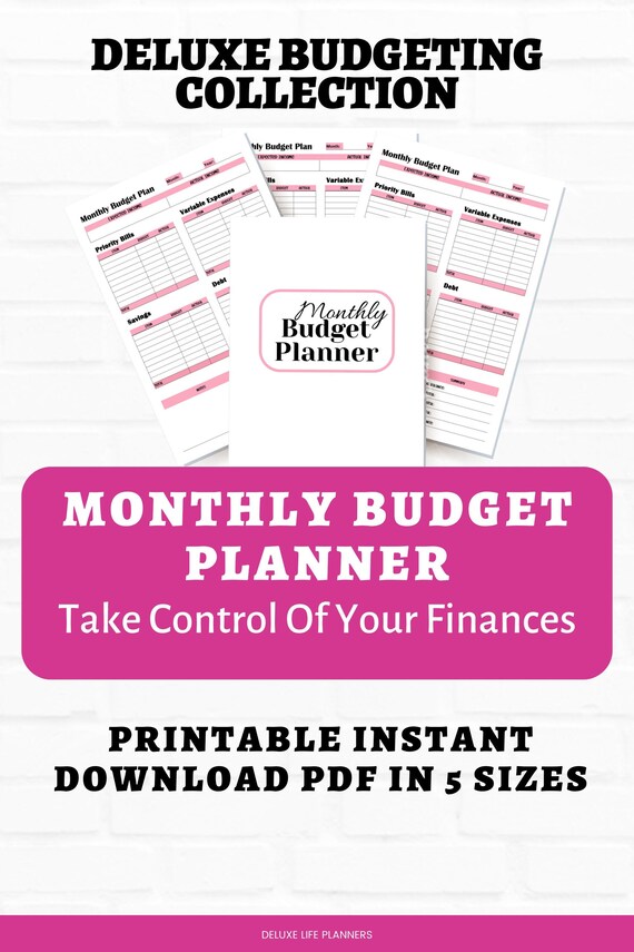 Monthly Budget Planner Budget Template Budget by Paycheck - Etsy UK