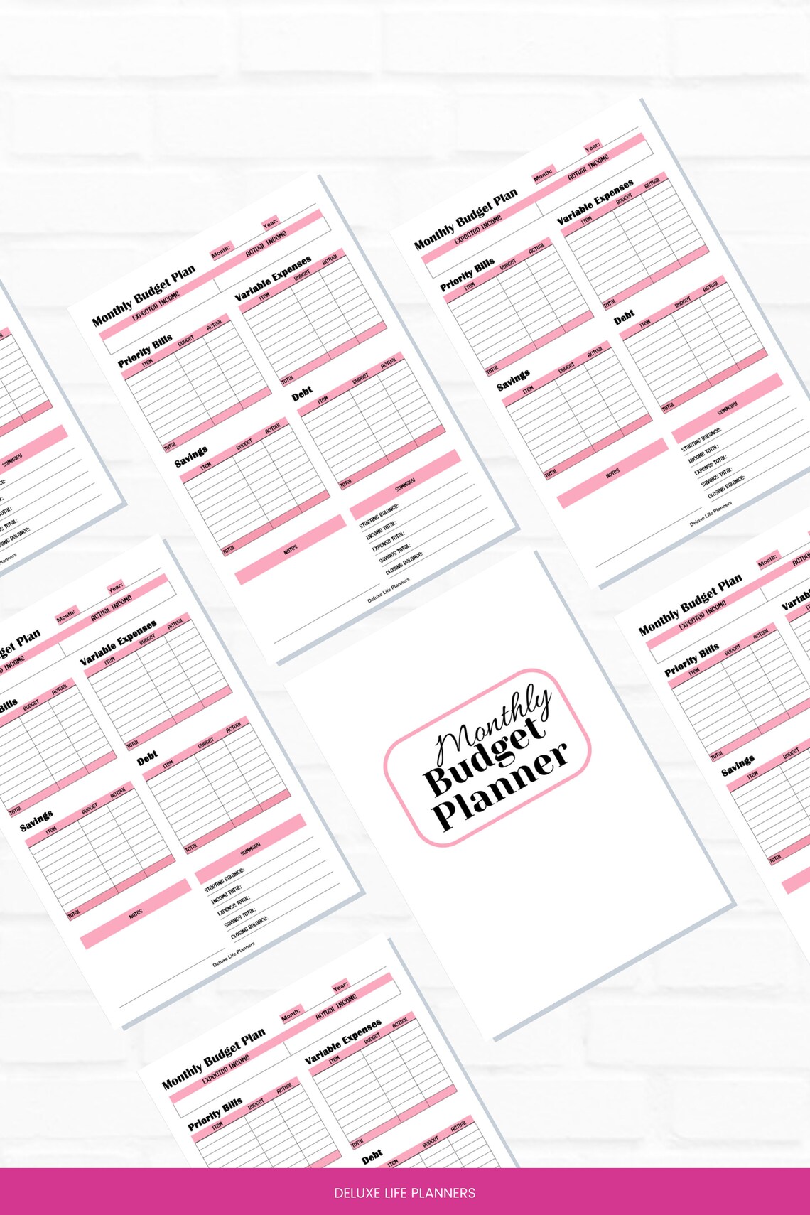 Monthly Budget Planner, Budget Template, Budget by Paycheck, Budget ...