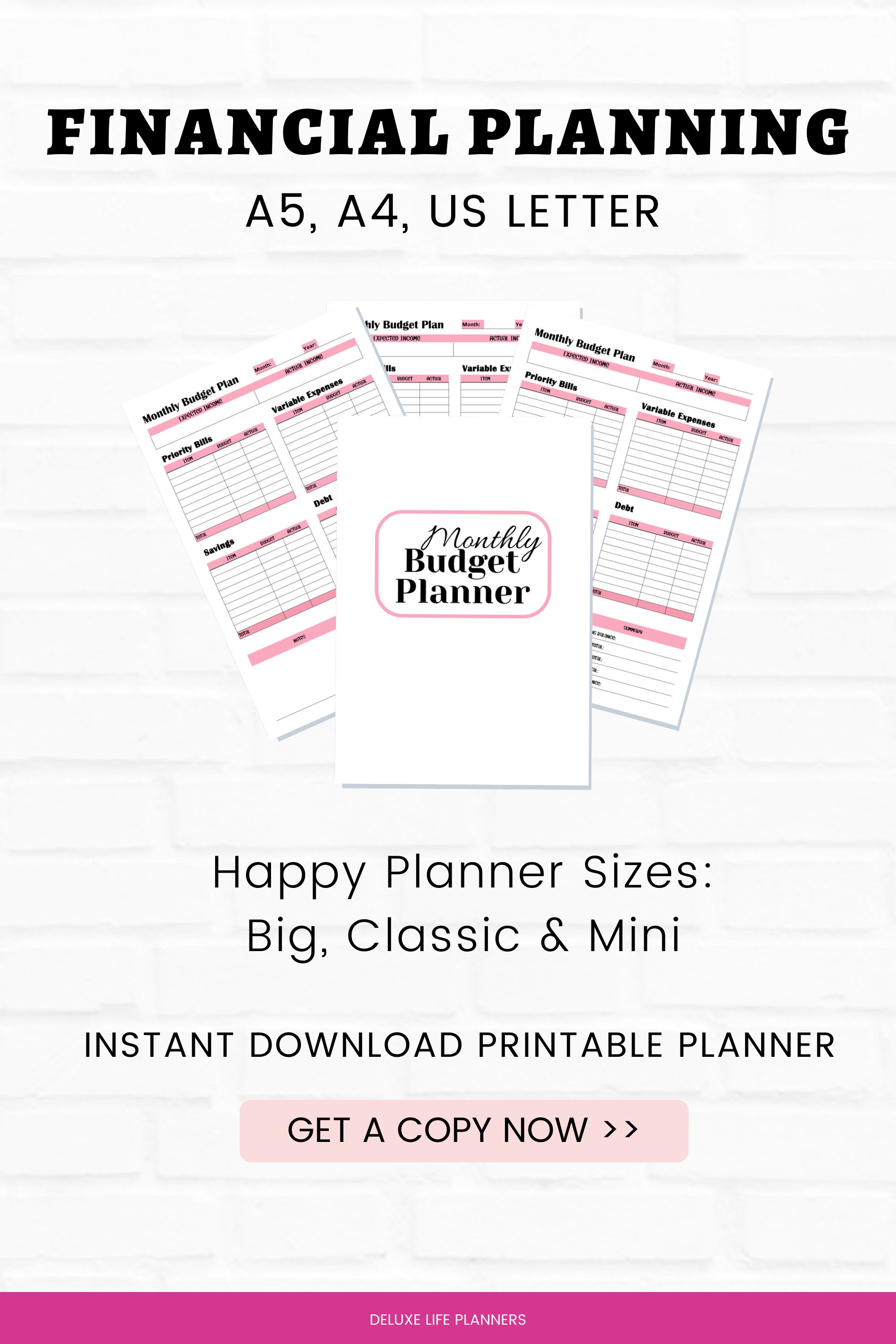 Monthly Budget Planner, Budget Template, Budget by Paycheck, Budget ...