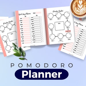 Pomodoro Planner, Work Day Planner, Pomodoro Tracker, Productivity Planner, Planner For Pomodoro Method