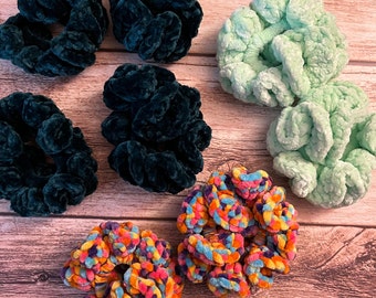 Velvet Crochet Scrunchie