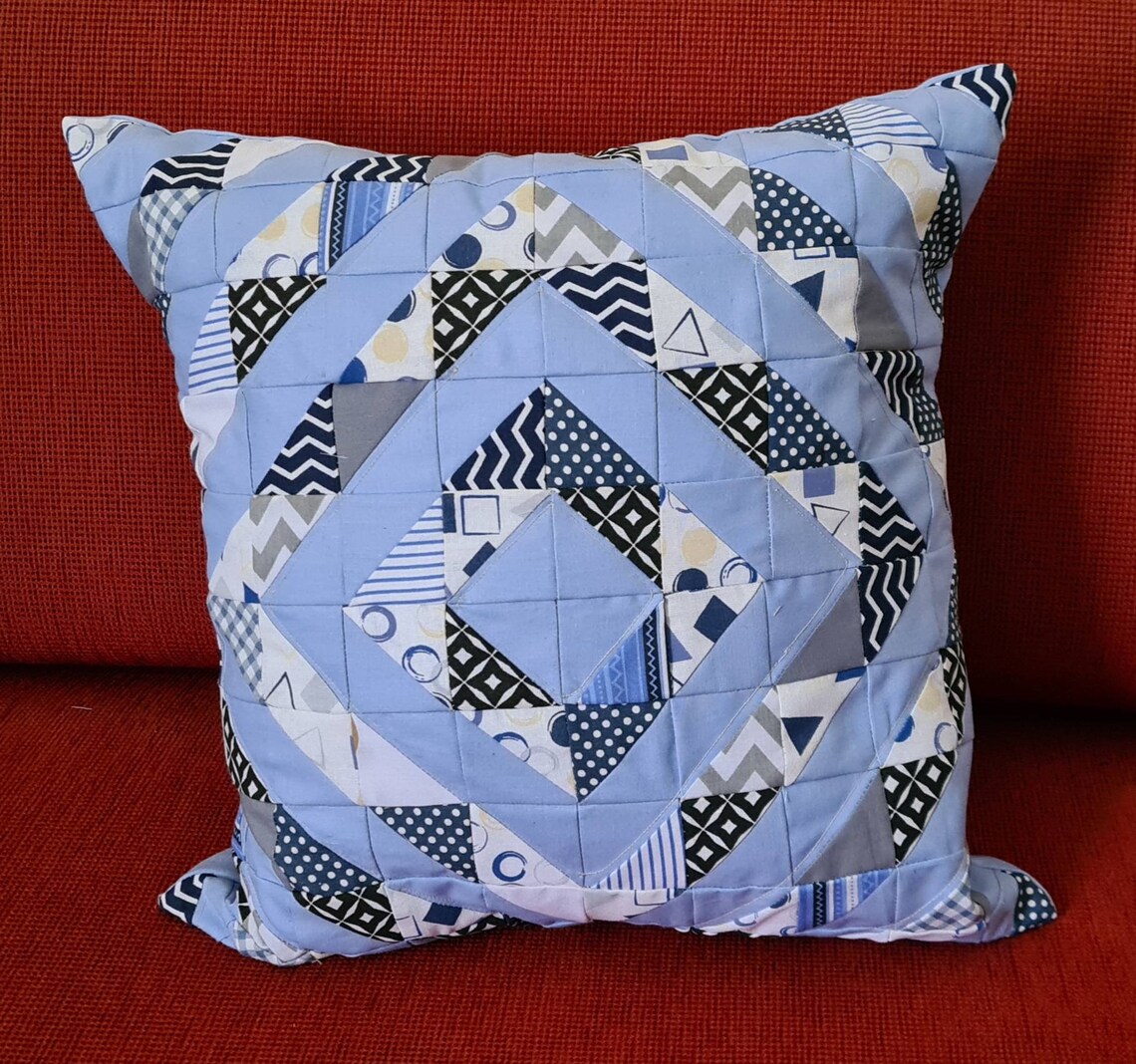 Handmade Patchwork Envelope Cushion Cover 16in 40cm Etsy UK