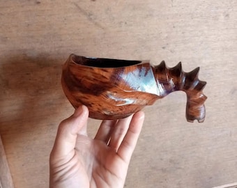 Tazza kuksa scandinava/tazza da campeggio portatile/tazza ecologica/tazza kuksa con manico a doppio foro/tazza in legno intagliato a mano