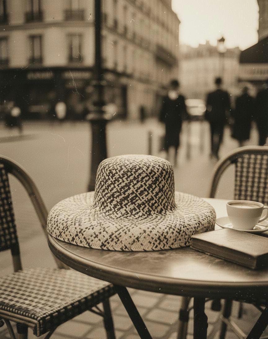 Vintage Audrey Hepburn Straw Wide Brim Hat | Rattan Poolside  display picture 3