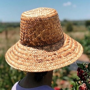 Straw Vintage Classic Bucket Hat | Timeless Boho Handwoven Seagrass Sun Hat for Garden, Beach, Vacation & Everyday Wear