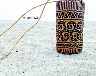 Rattan sling bag- beach bag -  woven basket -rattan crossbody bag- ethnic bag - eco bag