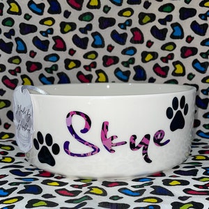 Personalised dog bowls