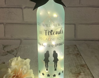 Brmeday Gifts For Women Girlfriends Best Friend Gifts LED Bottle Light