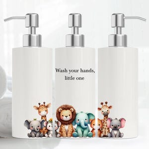 Envoltura para dispensador de jabón infantil, Bomba para lavarse las manos png, Descarga de diseño de sublimación, Envoltura para dispensador de jabón de 18 oz, Decoración para lavabo de baño infantil