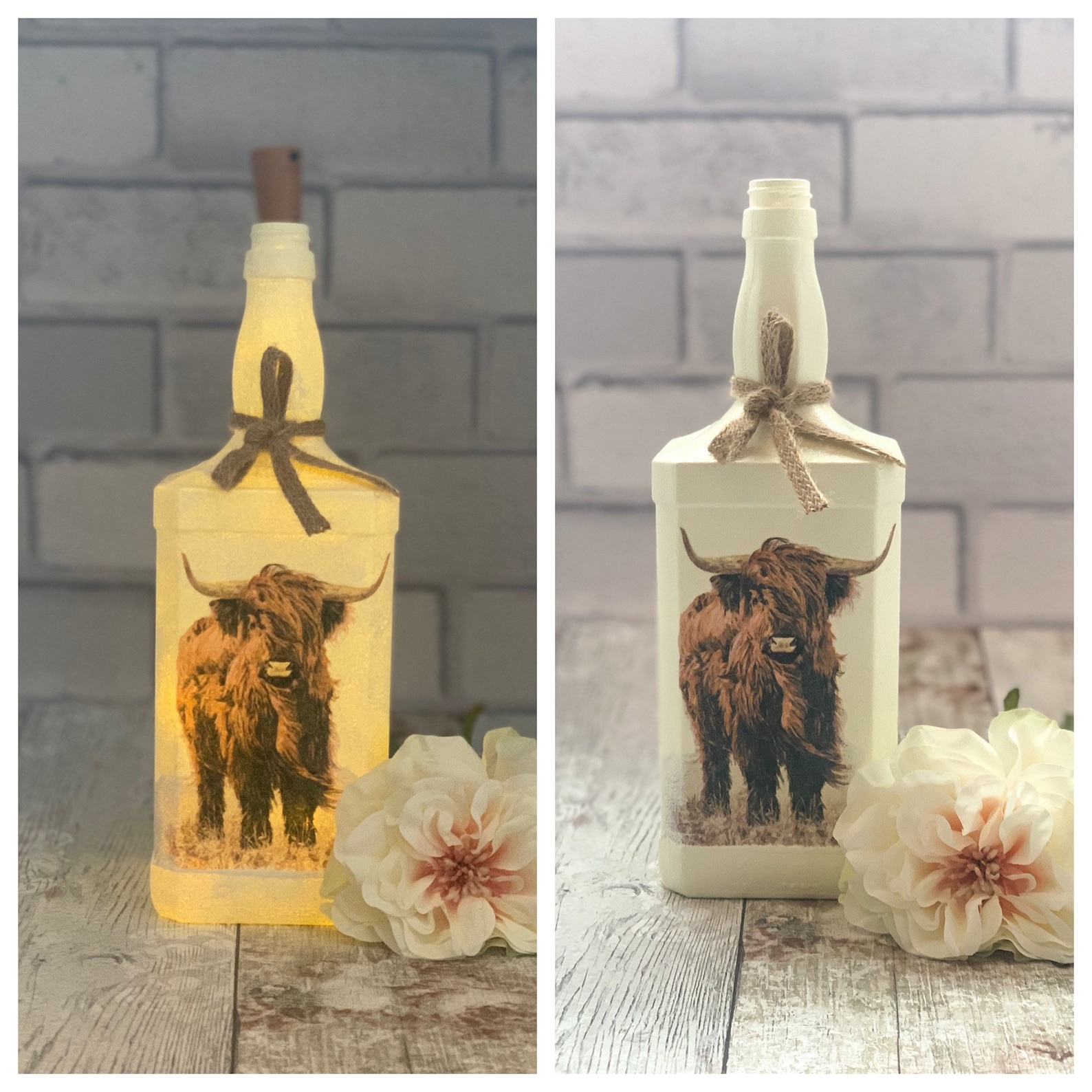 Highland cow gifts Highland cow bottle light Highland cow Etsy