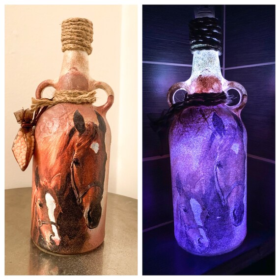 UNICORNS FOAL HORSE BIRTHDAY CHRISTMAS GIFT BOTTLE LAMP LED LIGHT