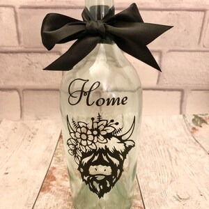 Highland cow light, Personalised light up bottle, Highland cow home decor, Highland cow gifts for women, Farmhouse table lamp, Highland coo image 7