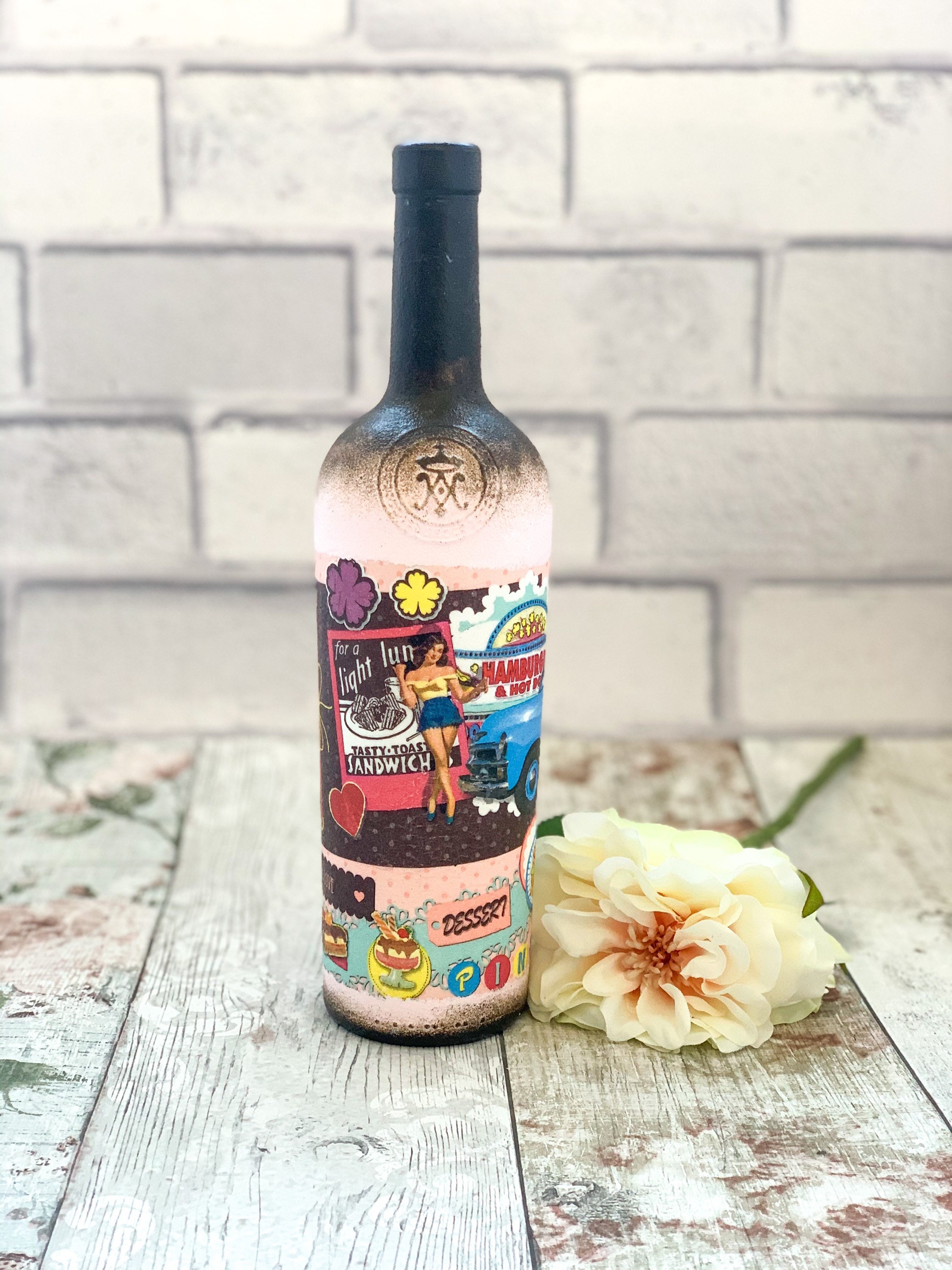 Pin up girl decor 1950s pin up Retro Pin up girl Decoupage Etsy