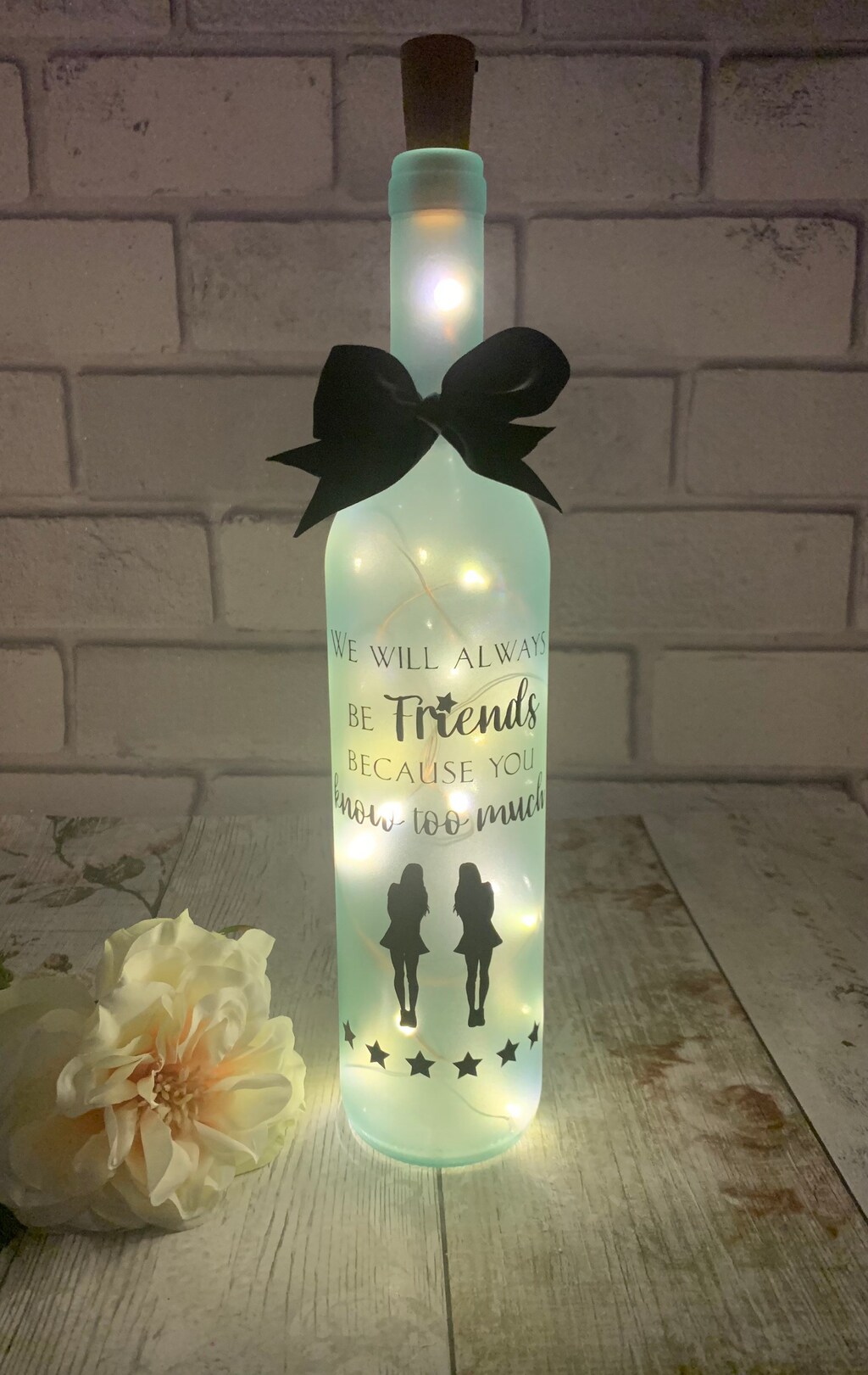 INTERLUXE Sottobicchieri LED Con Scritta Mädels Sera: Luminosi Per Decorazione Tavolo Festa, Regalo Originale