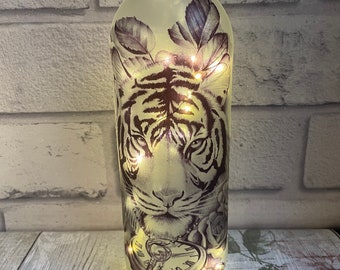 Tiger Light, Tiger Lover, Tiger Gifts, Light up Bottle