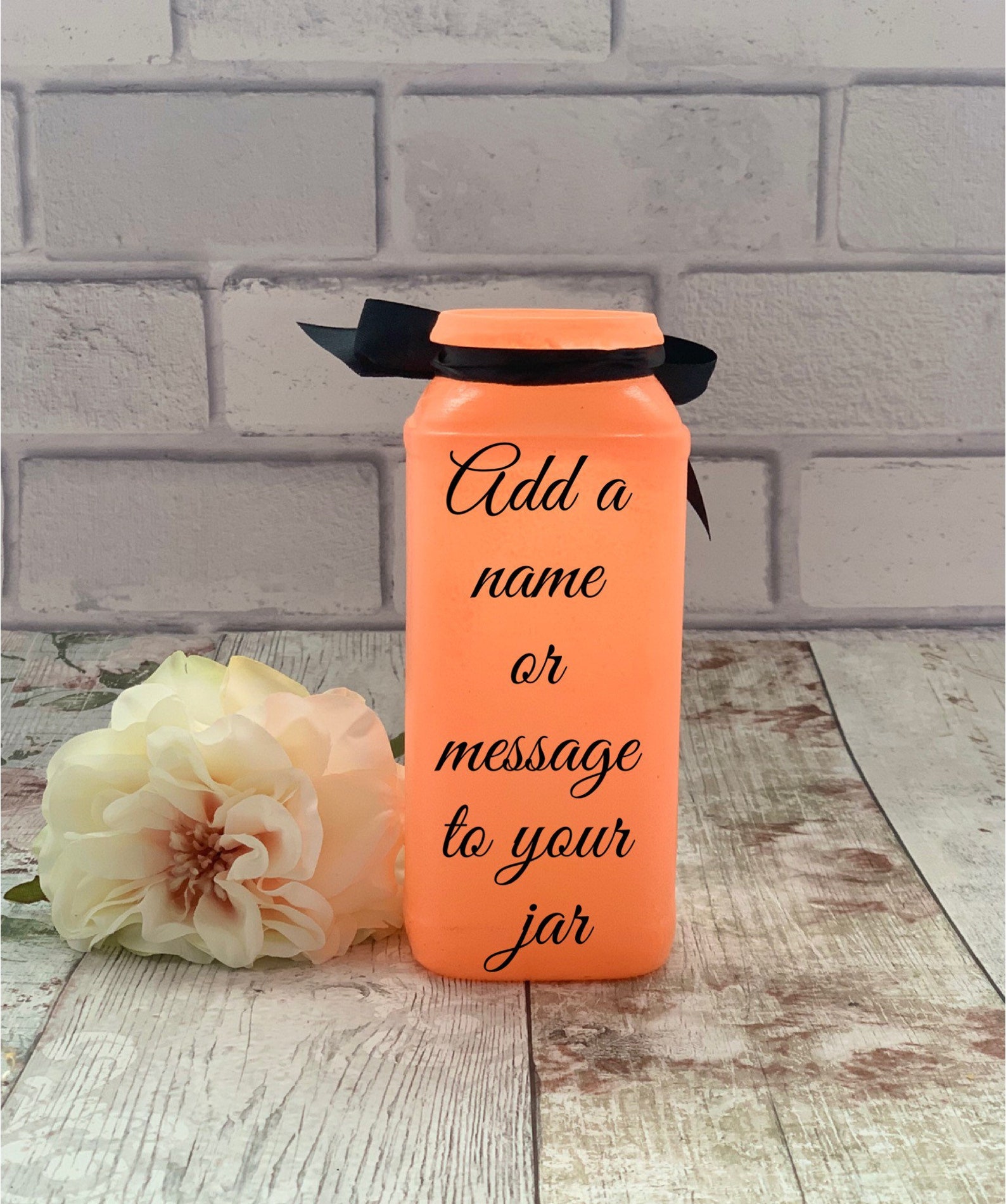 ADD ON Add A Vinyl Message Or Name To Your Jar Or Bottle Etsy