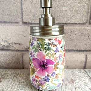 Seifenspender mit Blumenmuster, Seifenspender mit Blumenmuster, Seifenspender mit Blumenmuster, Seifenspender mit Blumenmuster, Seifenspender mit Blumenmuster, Handwaschflasche