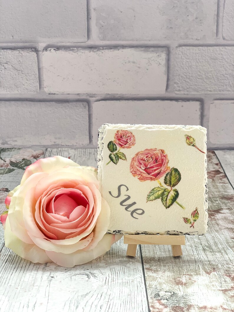 Floral tin can Rose home decor Gifts for her Decoupage tin Etsy