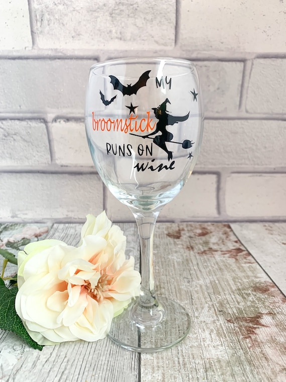 witch wine glass Drink Up Witches Wine Glass