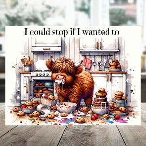 Funny cutting board png highland cow chopping board humorous kitchen digital download cookies sublimation design baking gift for her mom