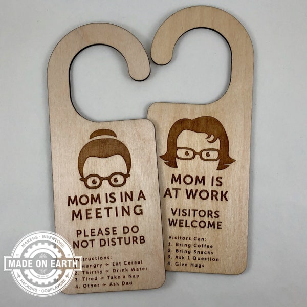 Please Do Not Disturb | Mom Working Door Hanger | In A Meeting Sign | WFH | Home Office | Working Remote | Personalize